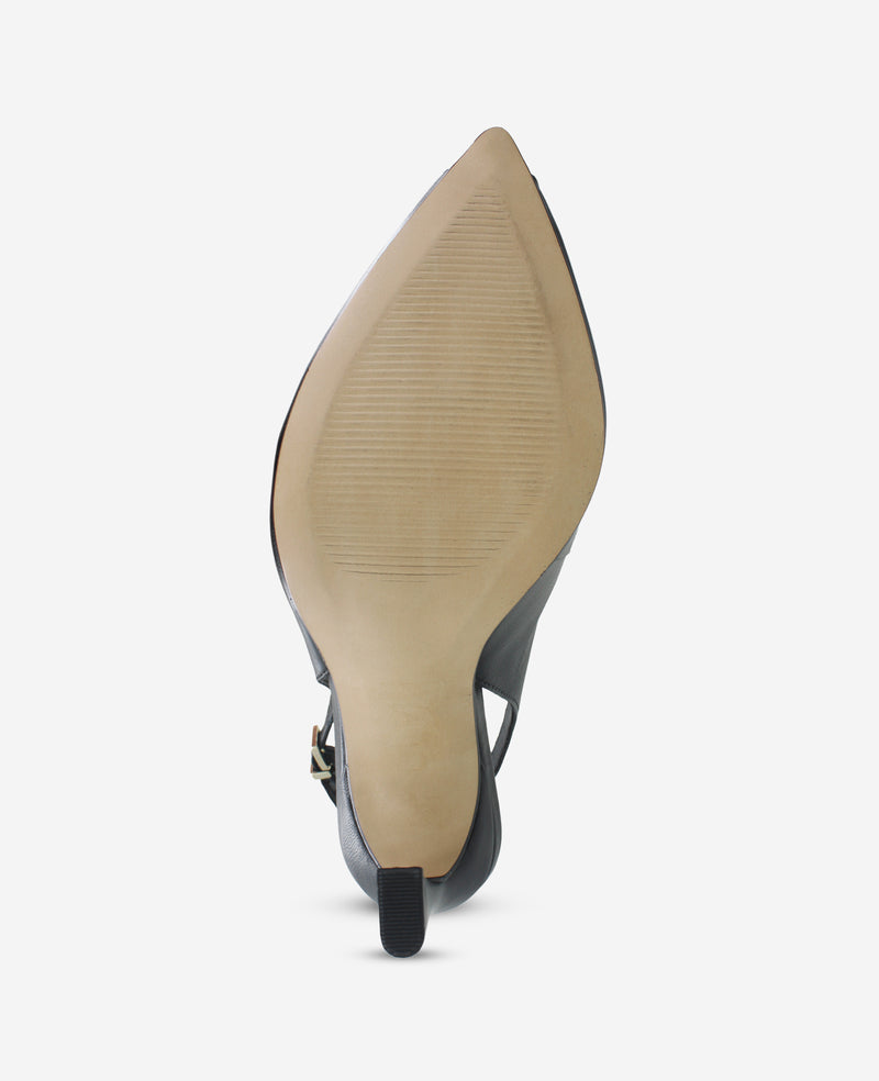 Kenneth Cole - Priya Leather Peep Toe Slingback Heel WOMENS HEELS for Women