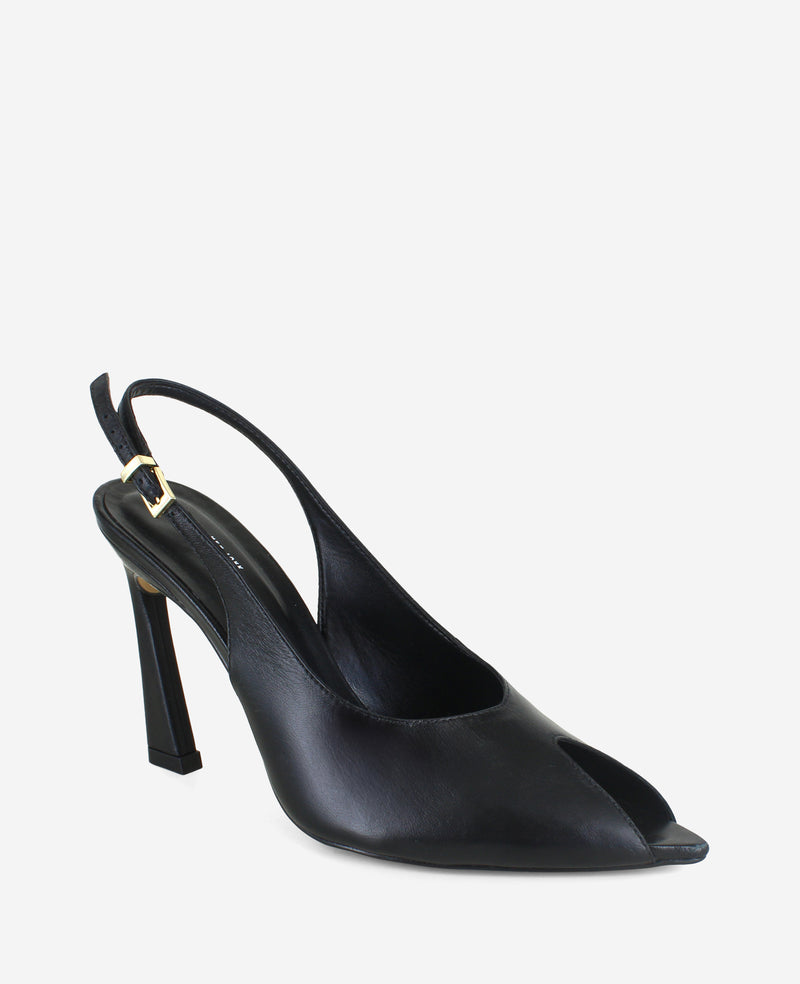 Kenneth Cole - Priya Leather Peep Toe Slingback Heel WOMENS HEELS for Women