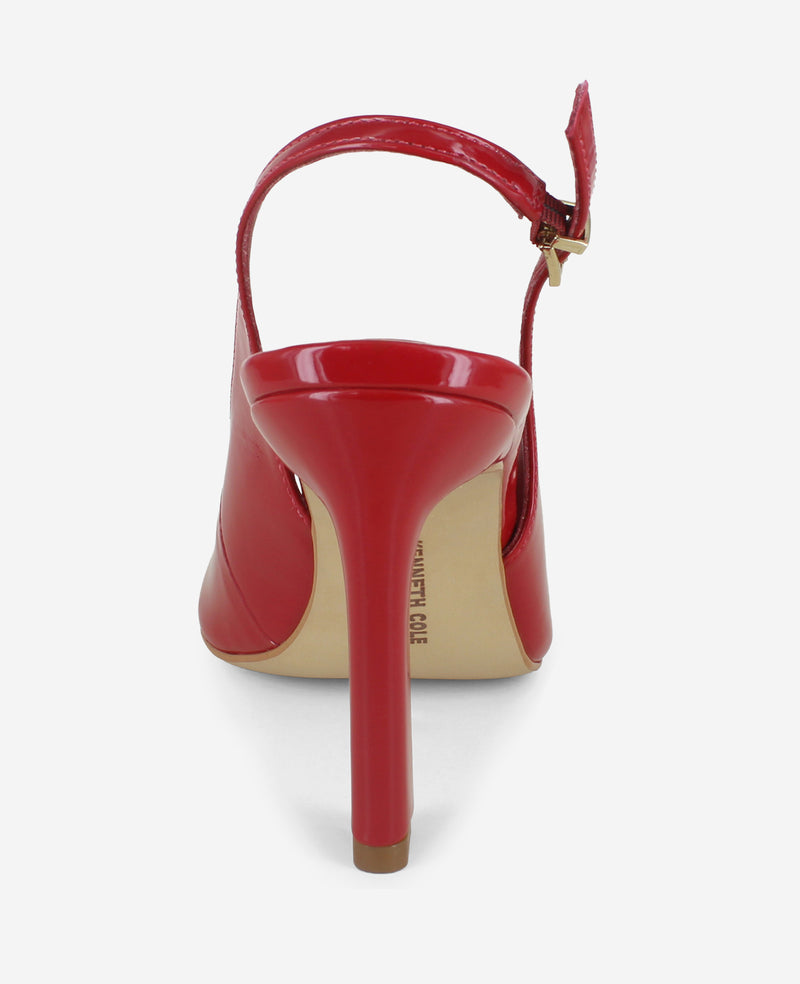Kenneth Cole - Priya Patent Peep-Toe Slingback Heel WOMENS HEELS for Women