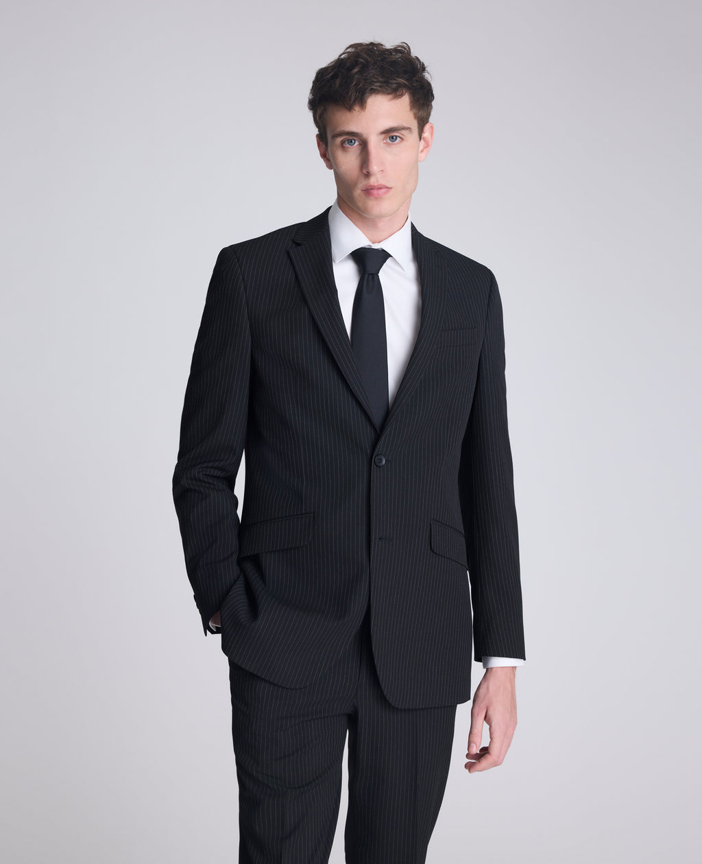 Kenneth Cole - Ready Flex Slim Fit Pinstripe Nested Suit MENS NESTED SUIT for Men 