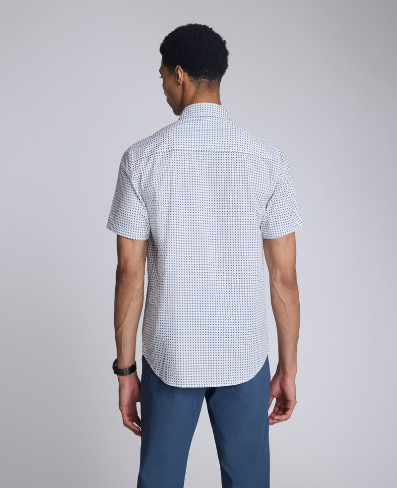 Kenneth Cole - Printed Short Sleeve Pocket Button-Down Shirt MENS SHIRT for Men