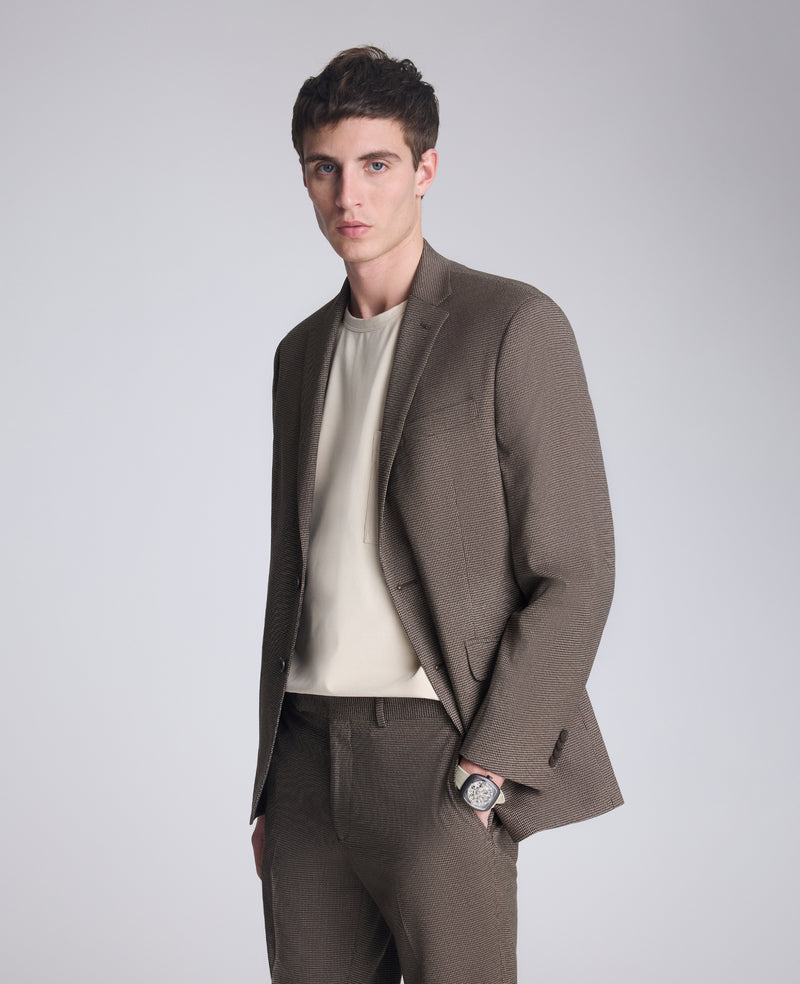 Kenneth Cole - Ready Flex Slim Fit Puppy Tooth Nested Suit MENS NESTED SUIT for Men