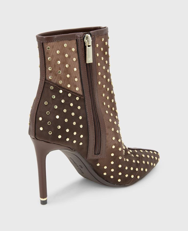 Kenneth Cole - Quincy Mesh Micro Stud Heel Ankle Bootie WOMENS BOOT for Women