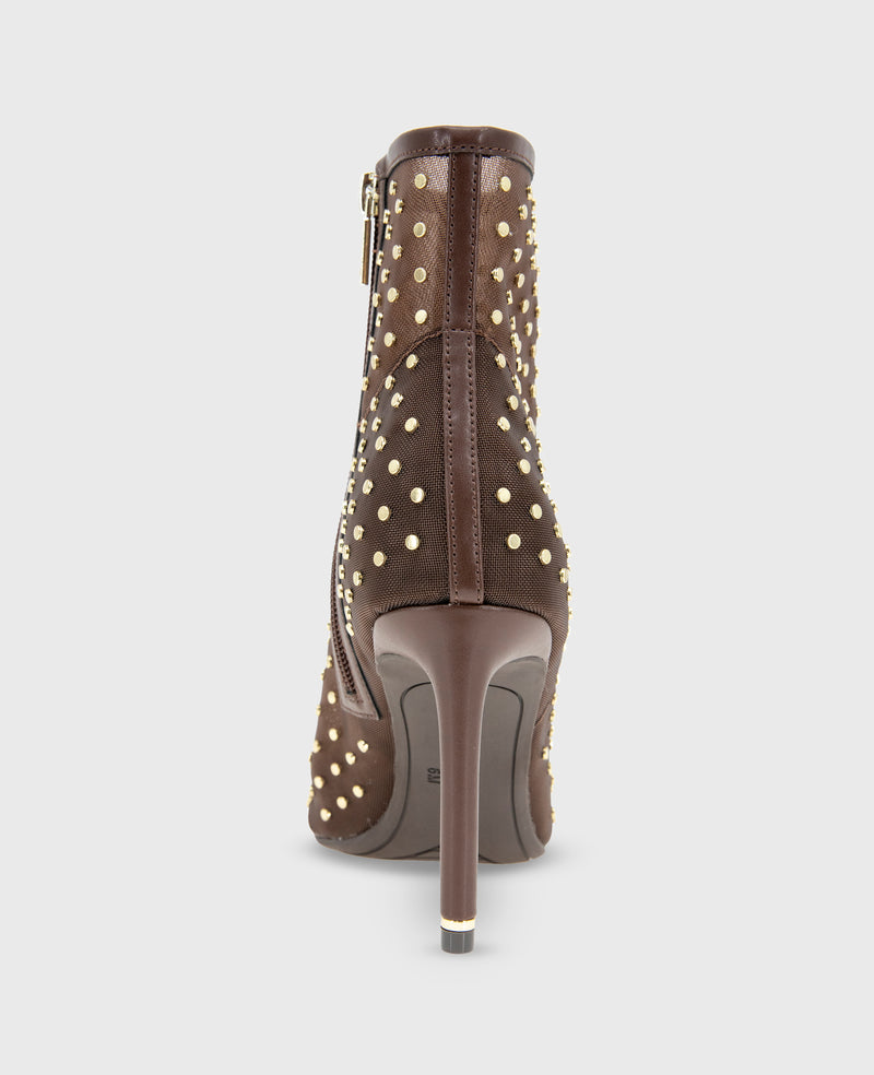 Kenneth Cole - Quincy Mesh Micro Stud Heel Ankle Bootie WOMENS BOOT for Women