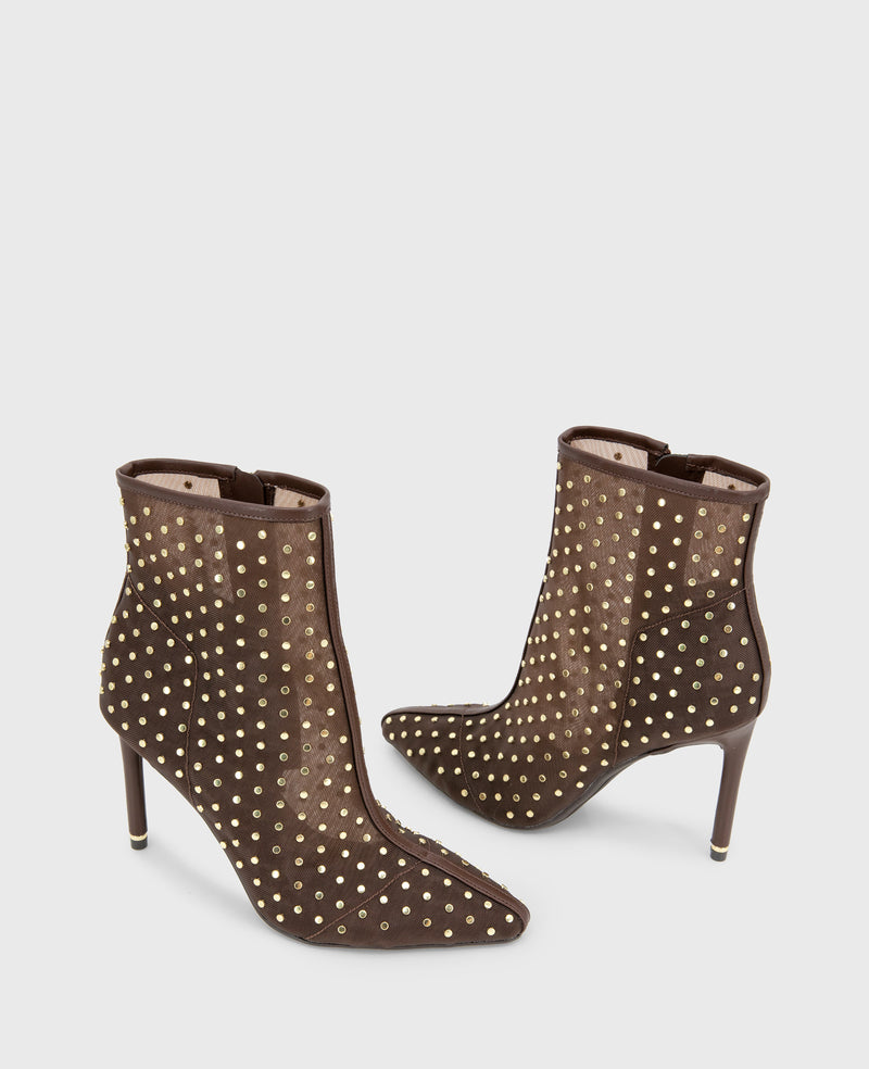 Kenneth Cole - Quincy Mesh Micro Stud Heel Ankle Bootie WOMENS BOOT for Women