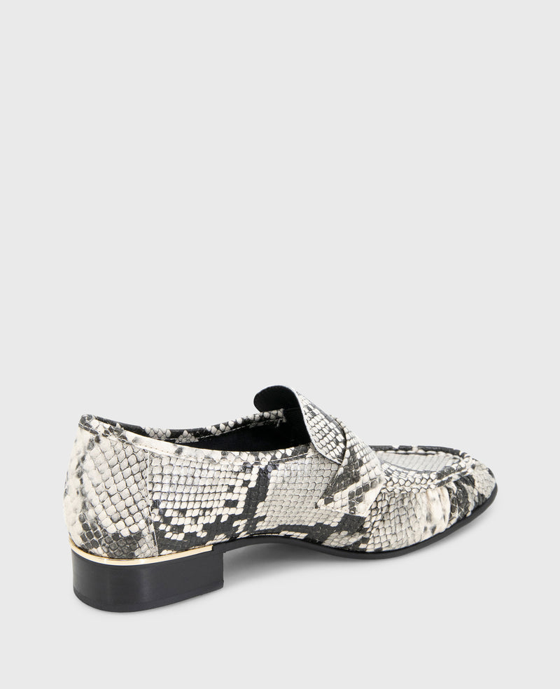 Shop Reece Black White Snake Penny Loafer | Kenneth Cole