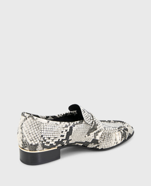 Shop Reece Black White Snake Penny Loafer | Kenneth Cole