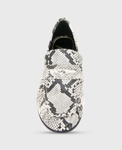 Shop Reece Black White Snake Penny Loafer | Kenneth Cole