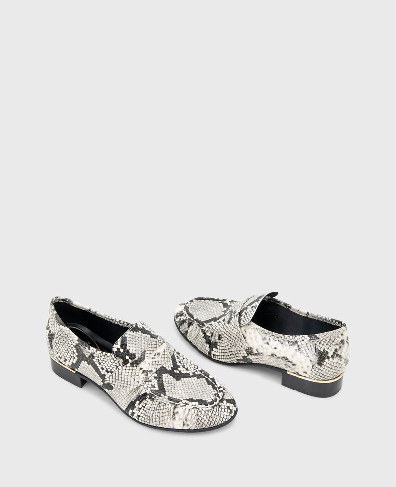 Shop Reece Black White Snake Penny Loafer | Kenneth Cole