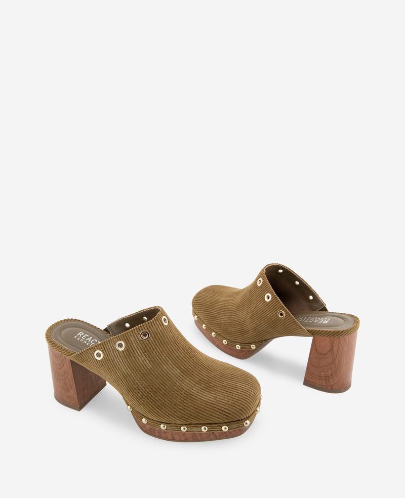 Kenneth Cole - REACTION- Kalley Couduroy Slip-On Mule WOMENS HEELS for Women