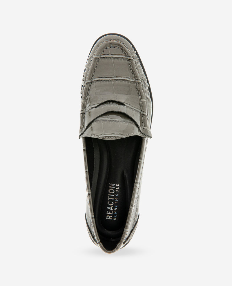 Kenneth Cole - Zoila Patent Croco Loafer WOMENS FLAT for Women