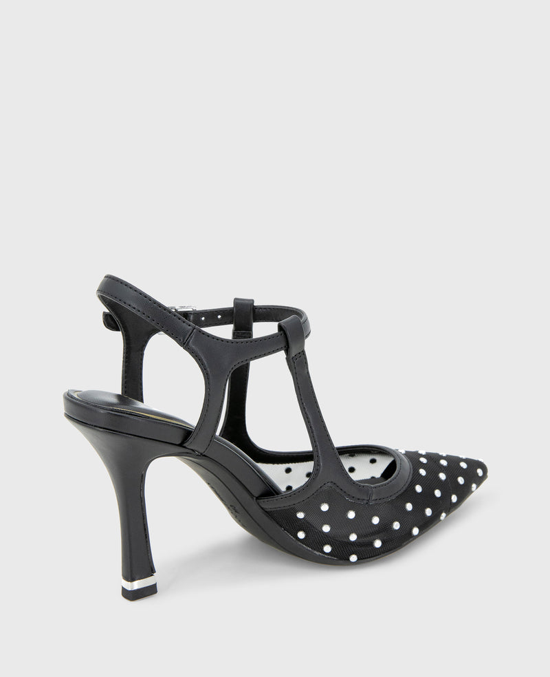 Kenneth Cole - Romi Mesh Micro Stud Ankle Slingback Heel WOMENS HEELS for Women