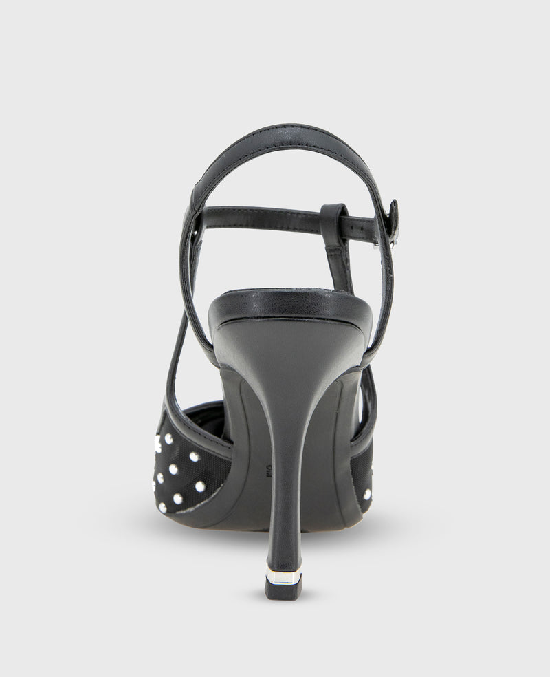 Kenneth Cole - Romi Mesh Micro Stud Ankle Slingback Heel WOMENS HEELS for Women