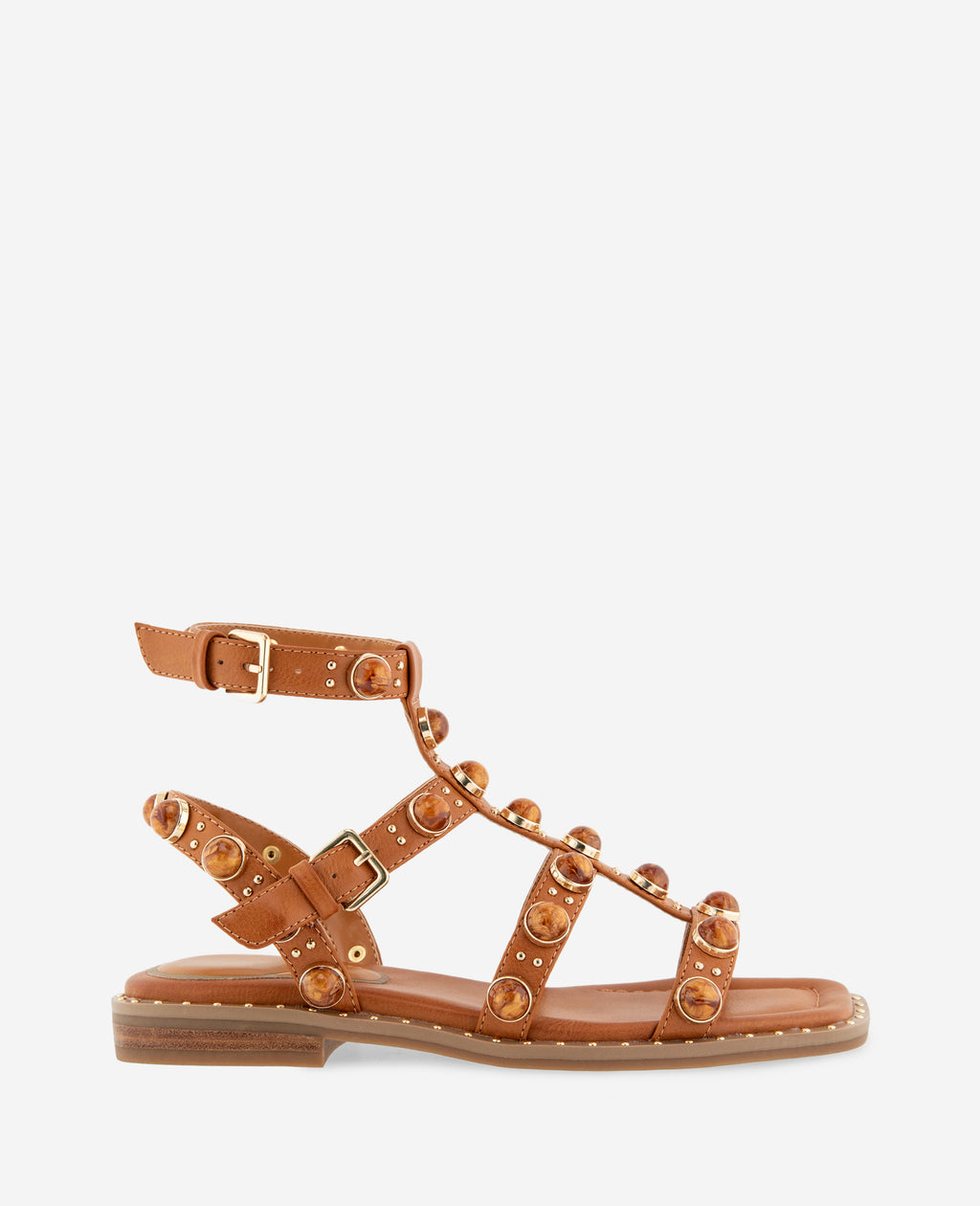 Kenneth Cole - Ruby Leather Jewel Gladiator Sandal WOMENS SANDAL for Women 