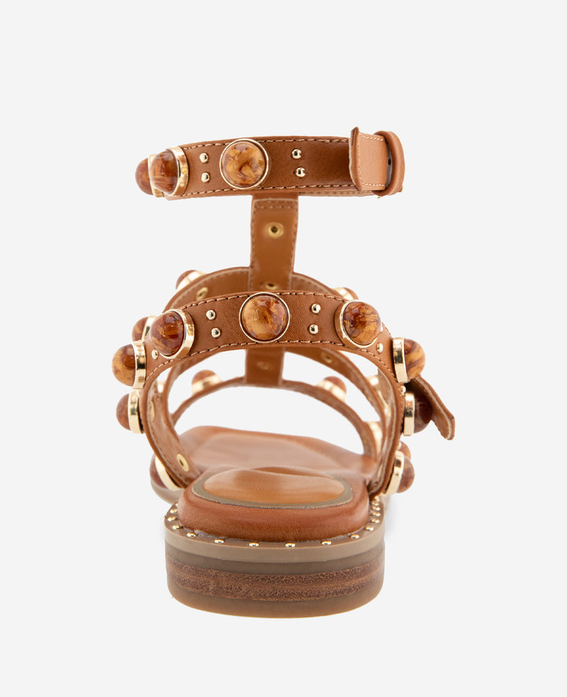 Kenneth Cole - Ruby Leather Jewel Gladiator Sandal WOMENS SANDAL for Women