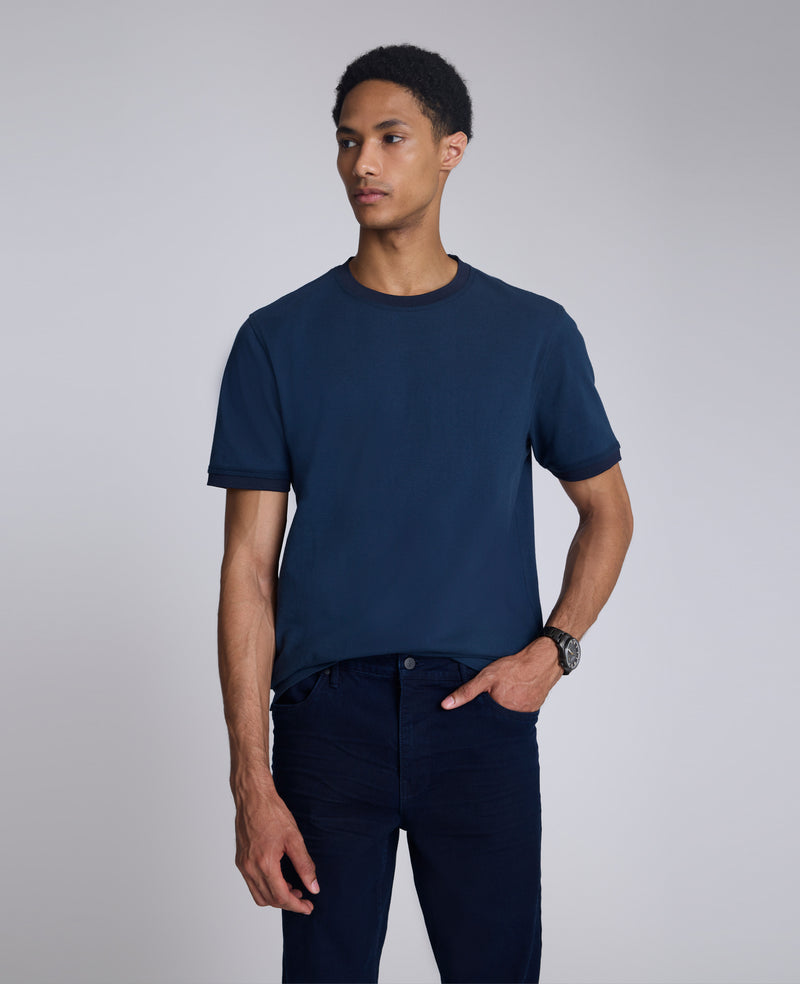 Kenneth Cole - Ribbed Crewneck Tee MENS SWEATER for Men