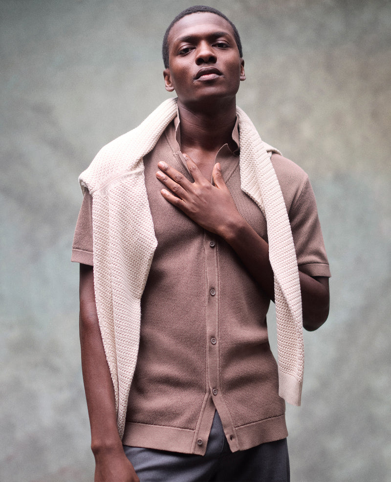 Kenneth Cole - Knit Camp Shirt MENS SHIRT for Men