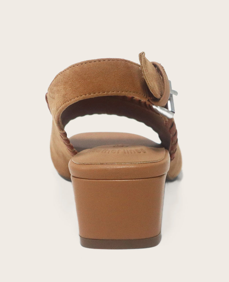 Kenneth Cole - GENTLE SOULS - Samarra Suede Braided Detail Slingback Heel WOMENS HEELS for Women