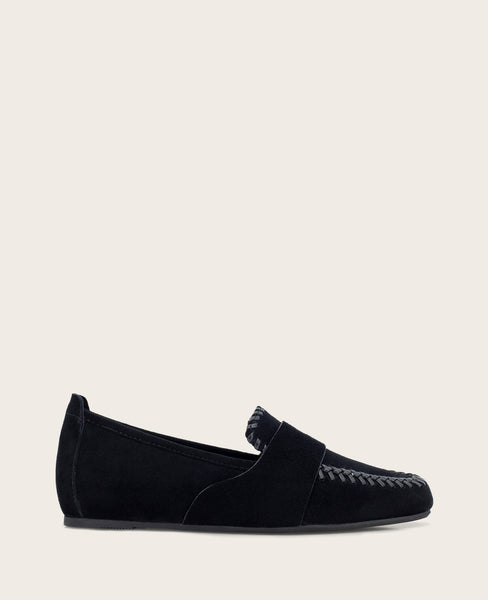 SANDERS Loafer Black Suede 6½ Sanders Madrid in Black Suede - Bradshaw & Lloyd