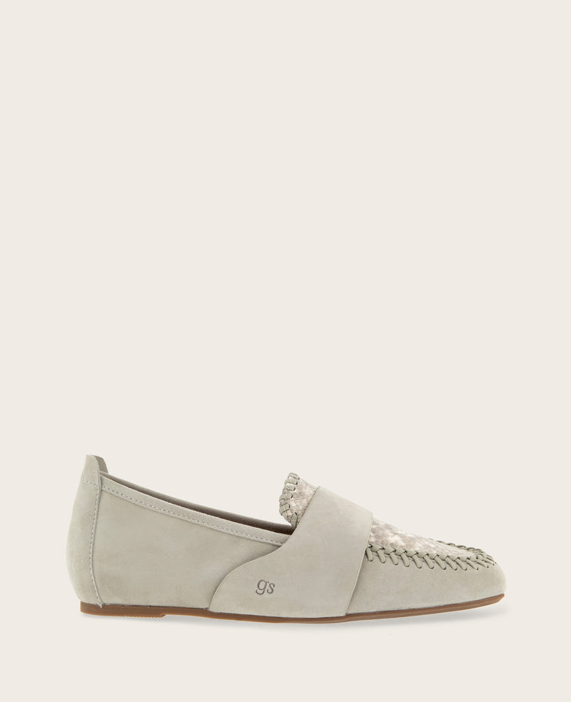 Kenneth Cole - GENTLE SOULS - Sandra Suede and Snake Combo Braided Detail Loafer WOMENS FLAT for Women
