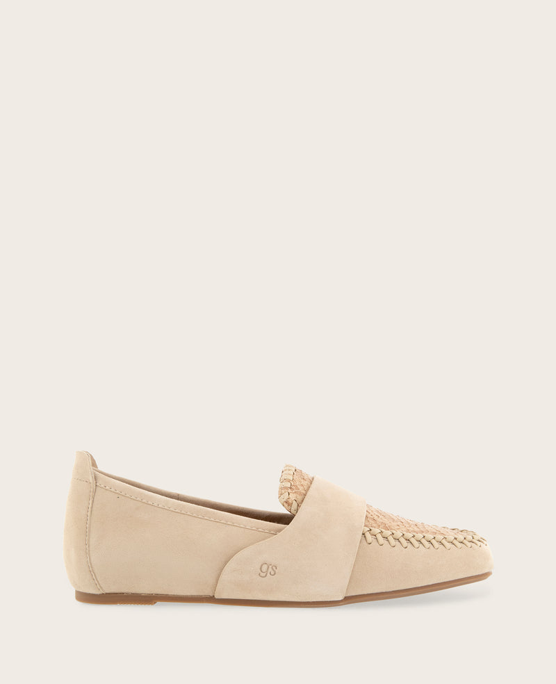 Kenneth Cole - GENTLE SOULS - Sandra Suede and Snake Combo Braided Detail Loafer WOMENS FLAT for Women
