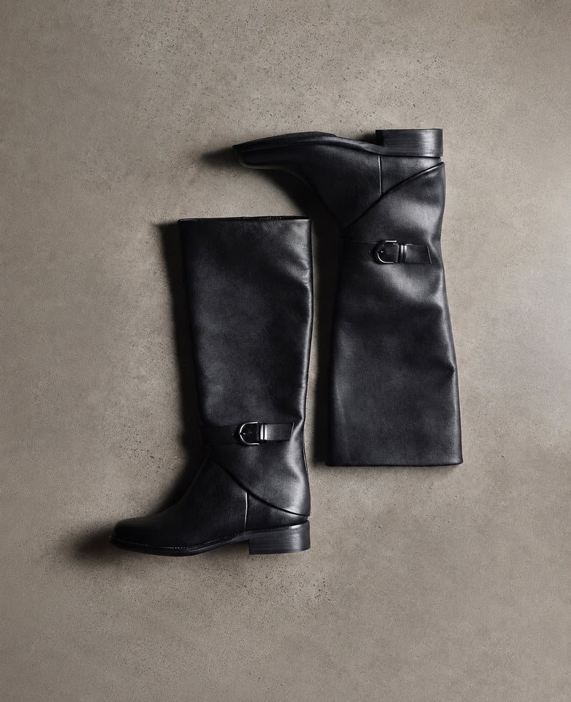 Kenneth Cole - Joey Leather Belted Riding Boot WOMENS BOOT for Women