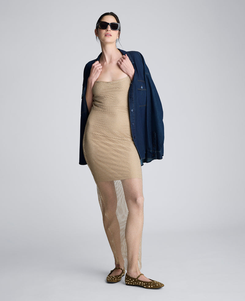 Kenneth Cole - Metallic Slip Maxi Dress WOMENS DRESS for Women