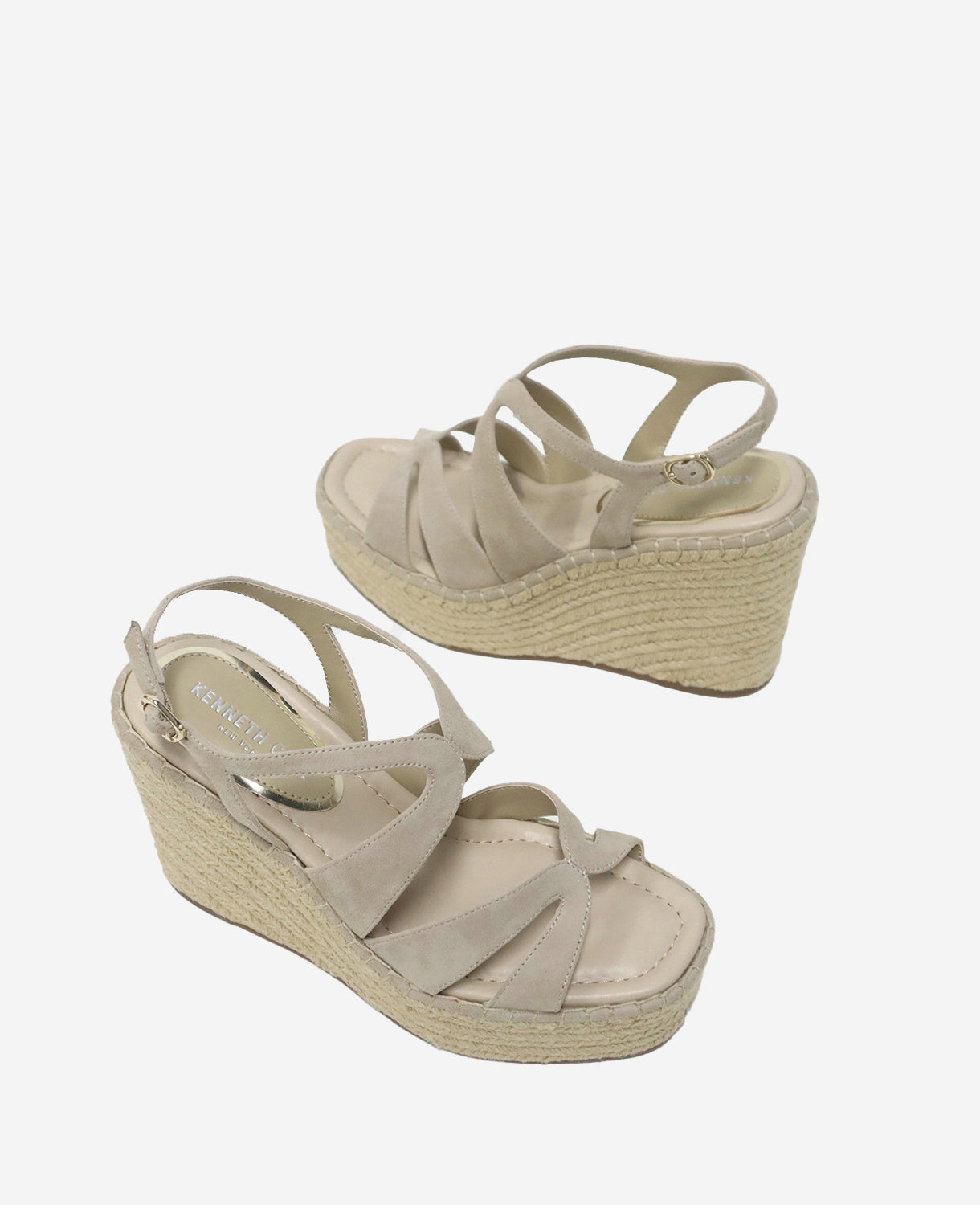 Shop Almond Suede Espadrille Wedge Sandal – Kenneth Cole