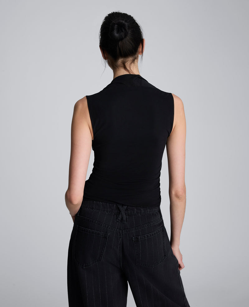 Kenneth Cole - Sleeveless Square Neck Knit Mesh Top WOMENS KNITS for Women