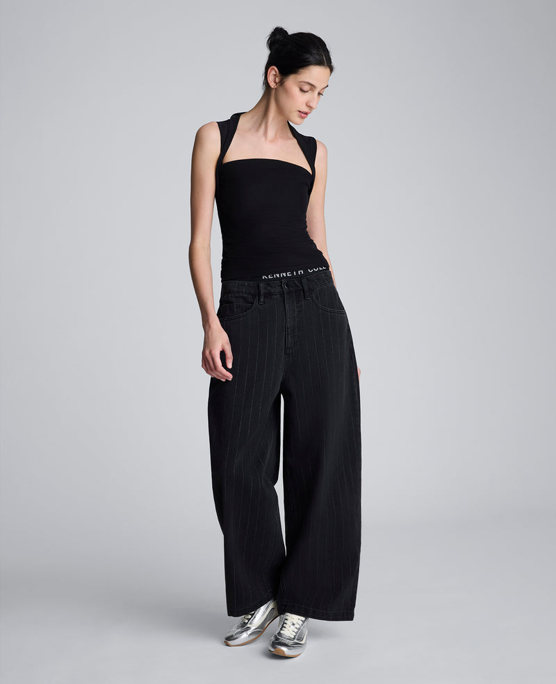 Kenneth Cole - Sleeveless Square Neck Knit Mesh Top WOMENS KNITS for Women