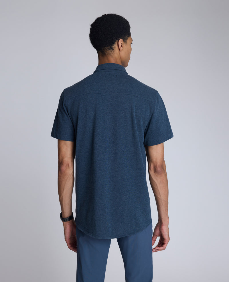 Kenneth Cole - Short Sleeve Sportshirt with Chest Pocket MENS SHIRT for Men