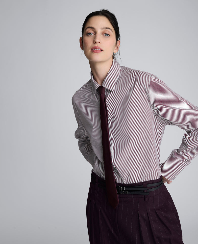 Kenneth Cole - Boyfriend Button Down Shirt With Tie WOMENS SHIRTS for Women