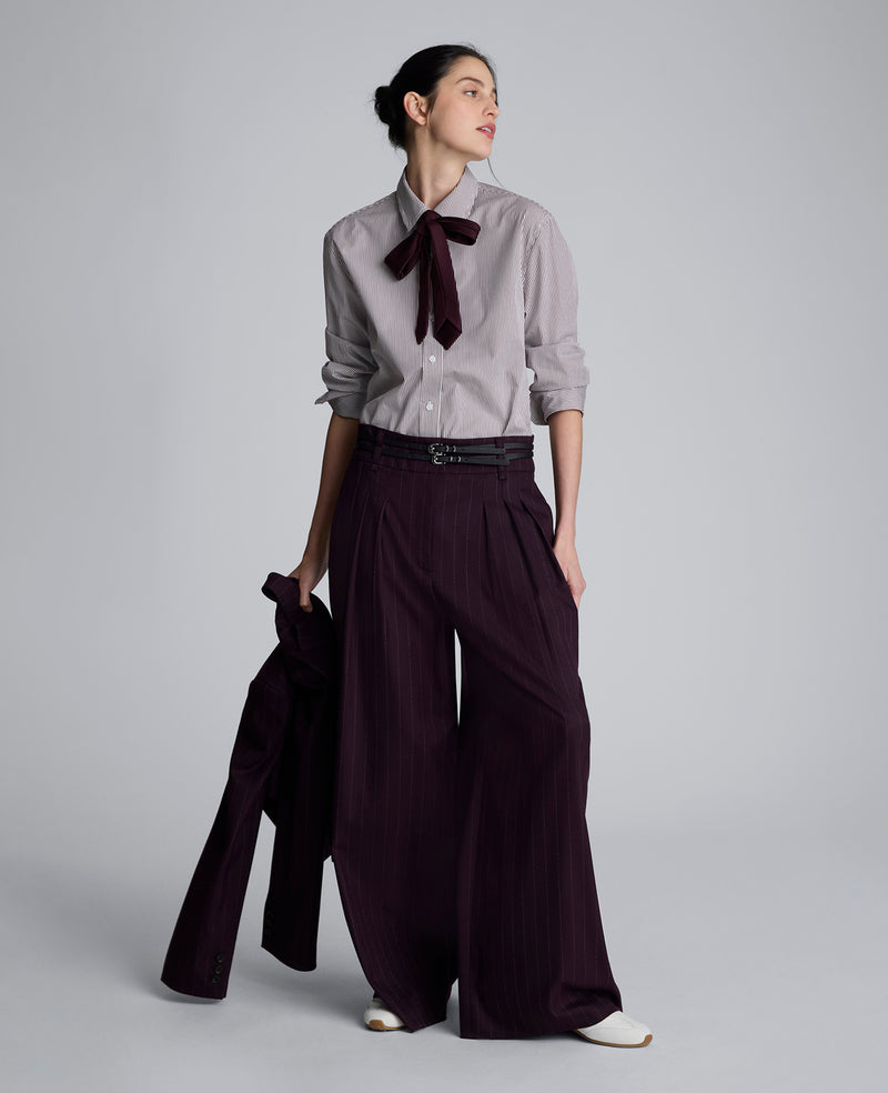 Kenneth Cole - Boyfriend Button Down Shirt With Tie WOMENS SHIRTS for Women