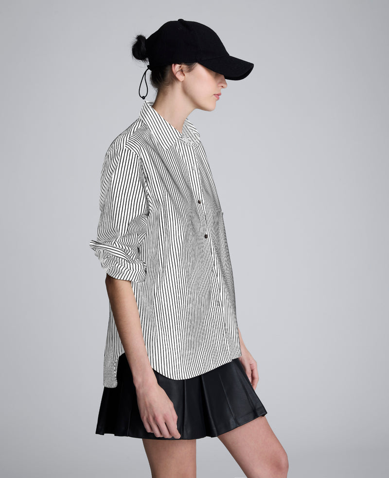 Kenneth Cole - Stripe Poplin Button Front Shirt  for Women