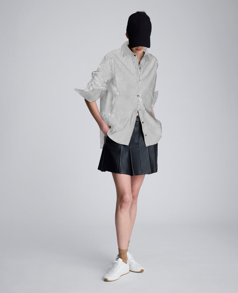 Kenneth Cole - Stripe Poplin Button Front Shirt  for Women