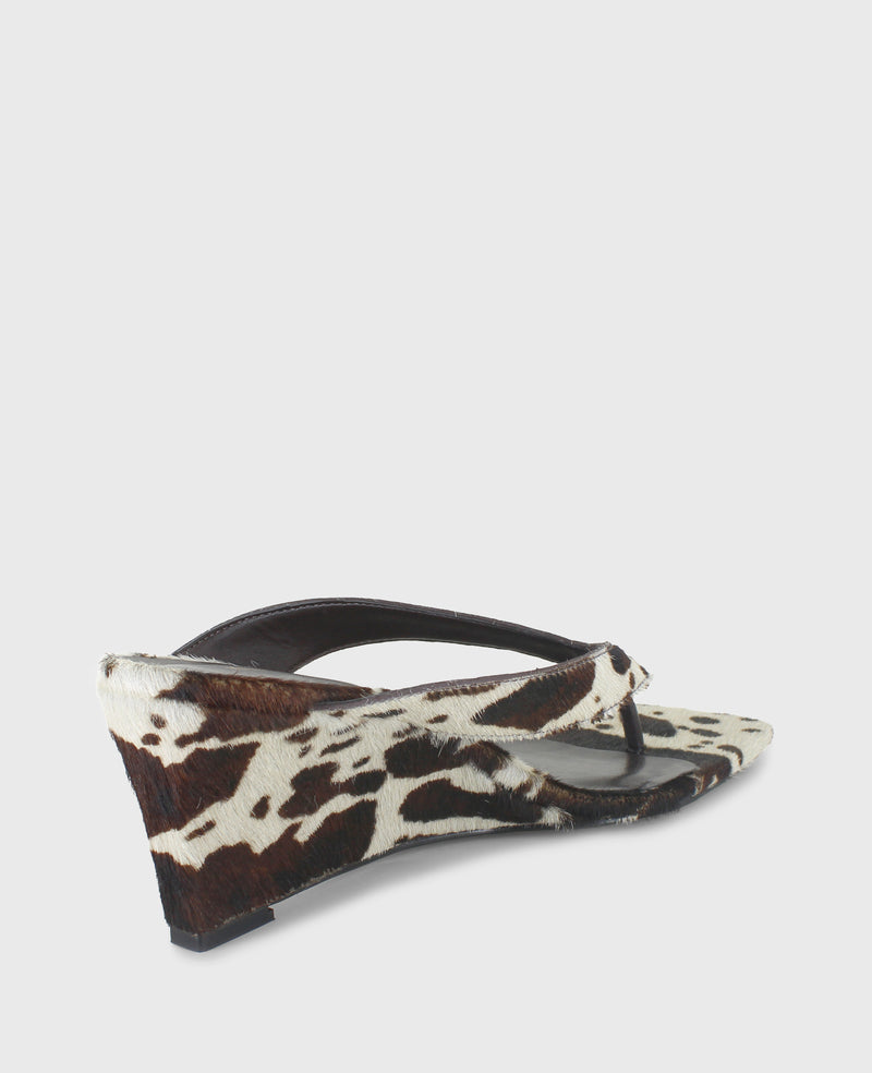 Kenneth Cole - Susannah Calf Hair Thong Wedge Sandal WOMENS SANDAL for Women