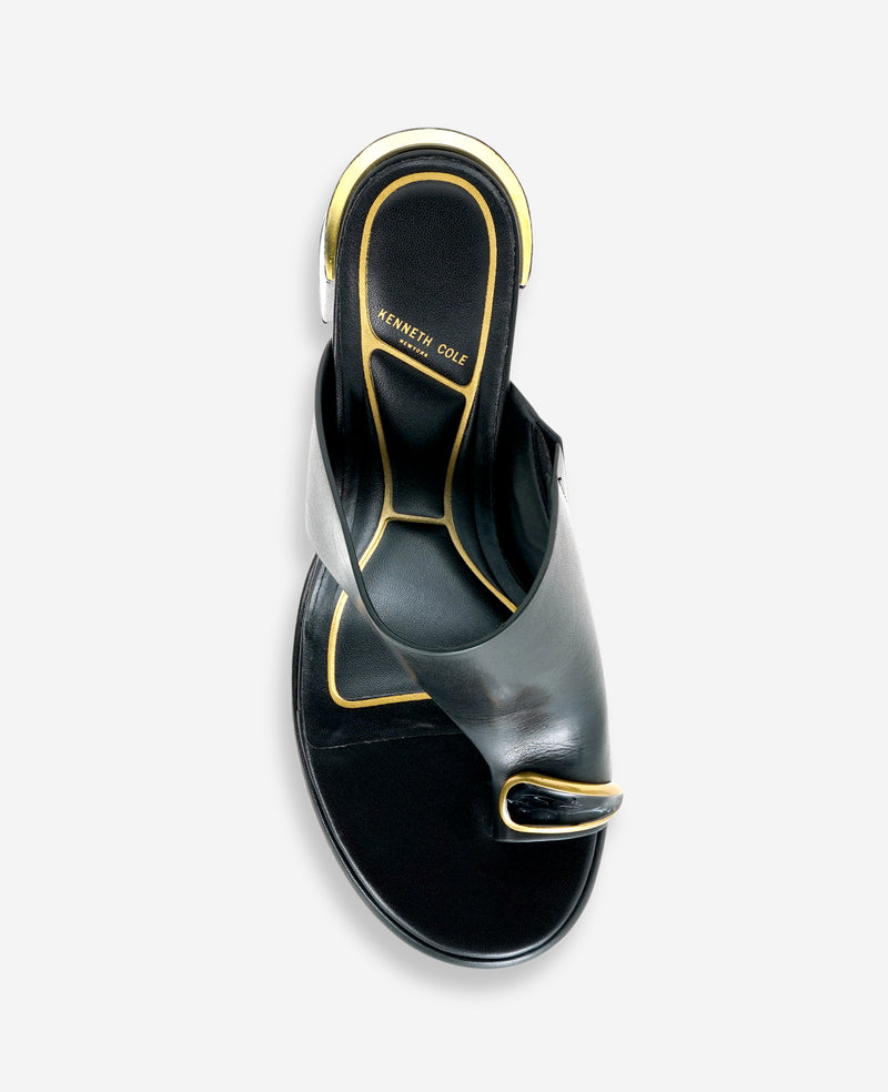 Kenneth Cole - Syndika Leather Stone Toe Ring Heeled Sandal WOMENS HEELS for Women