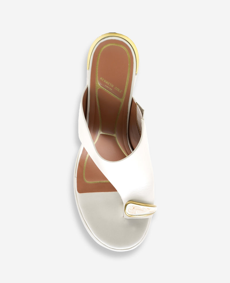 Kenneth Cole - Syndika Leather Stone Toe Ring Heeled Sandal WOMENS HEELS for Women