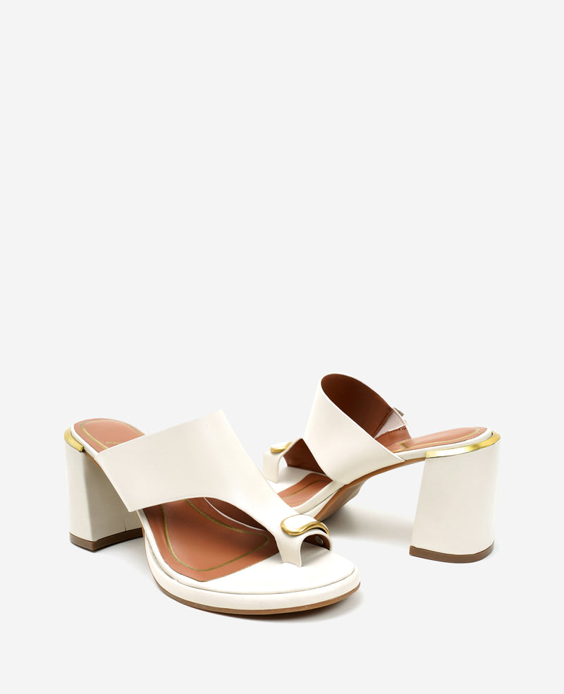 Kenneth Cole - Syndika Leather Stone Toe Ring Heeled Sandal WOMENS HEELS for Women