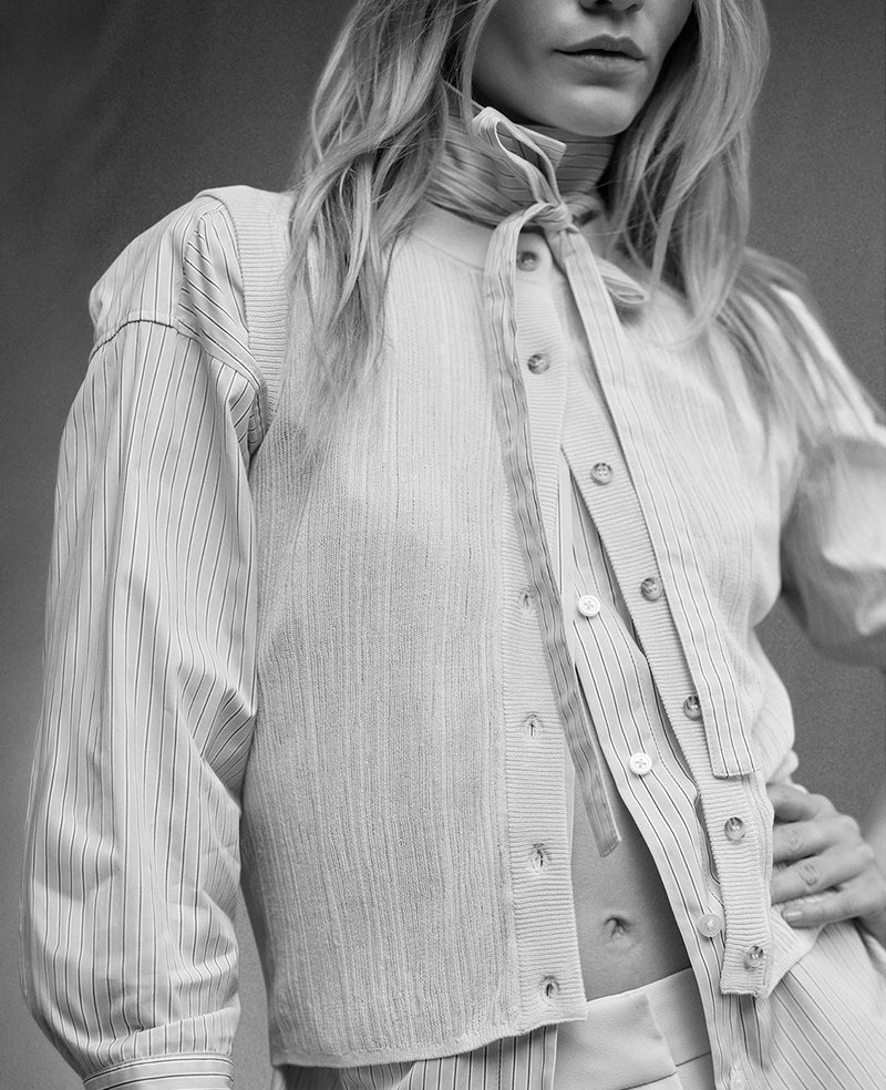 Kenneth Cole - Sheer Varigated Rib Vest WOMENS SWEATER for Women