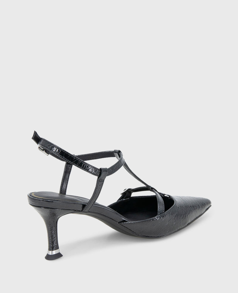 Kenneth Cole - Urka Crinkle Patent Slingback Heel WOMENS HEELS for Women