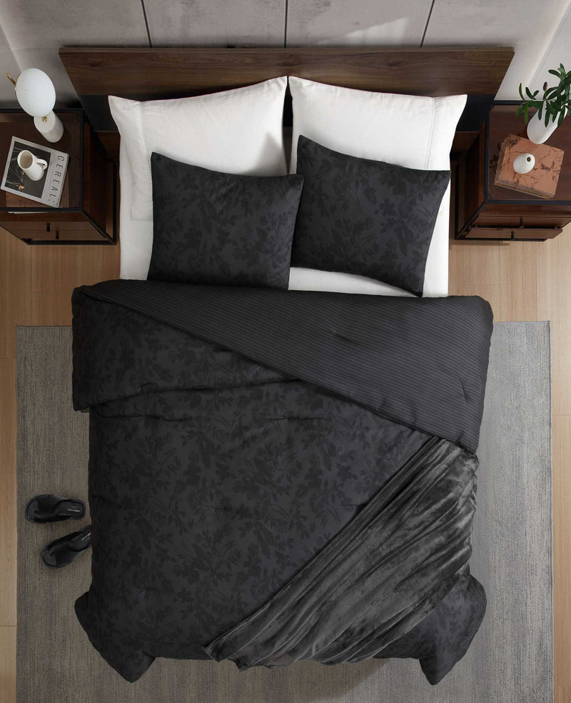 Kenneth Cole - Silhouette Floral Comforter + Sham Set Bedding
