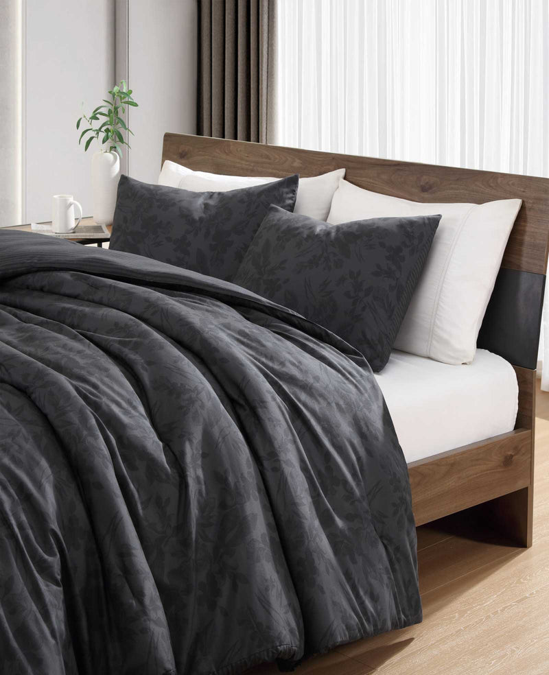 Kenneth Cole - Silhouette Floral Comforter + Sham Set Bedding