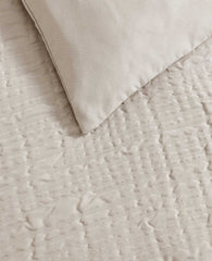 Serenity Wavy Lines Beige Duvet Cover Set