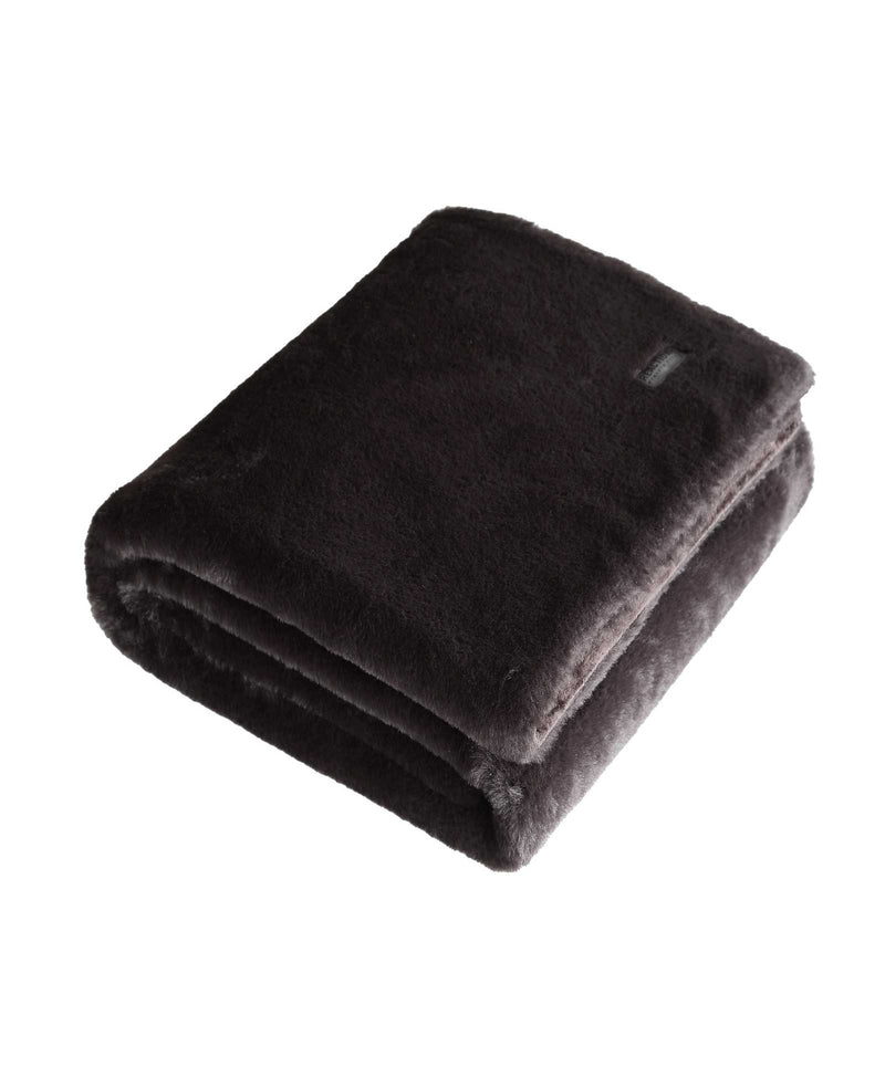 Kenneth Cole - Faux Fur Solid Throw Blanket Bedding