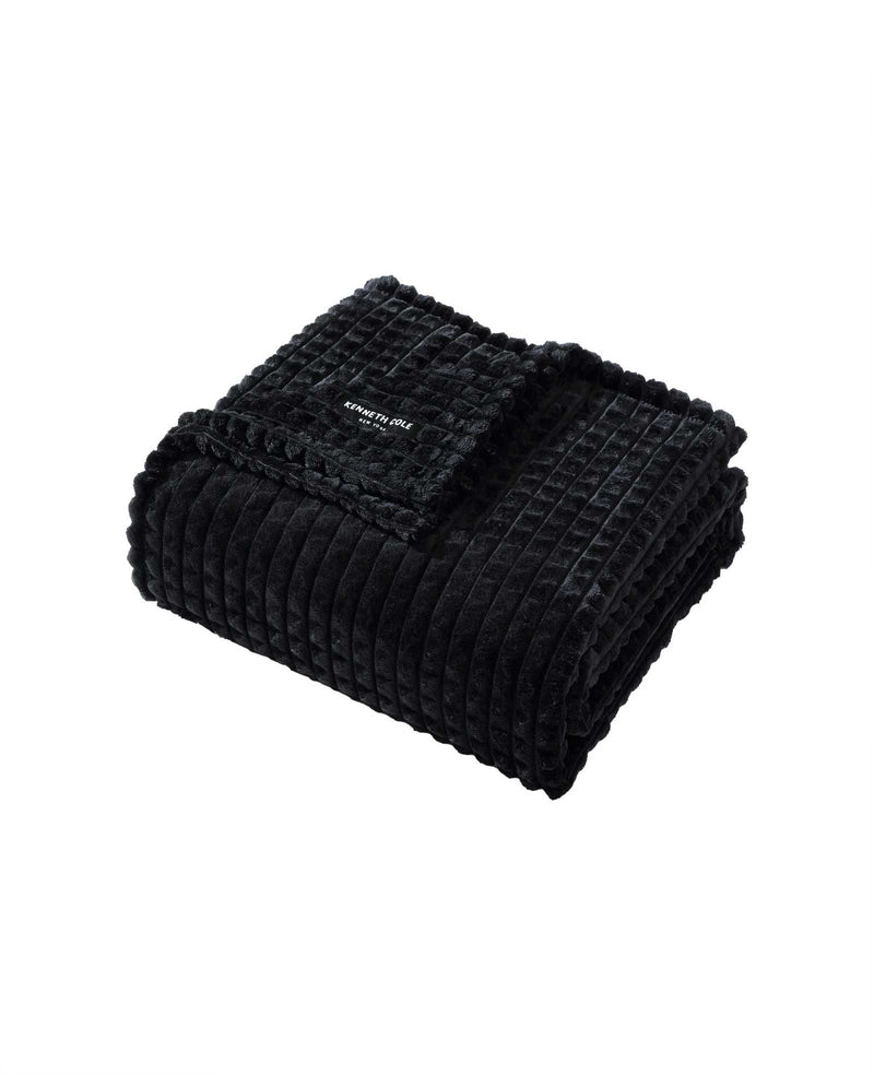 Kenneth Cole - Textured Solid Throw Blanket Bedding
