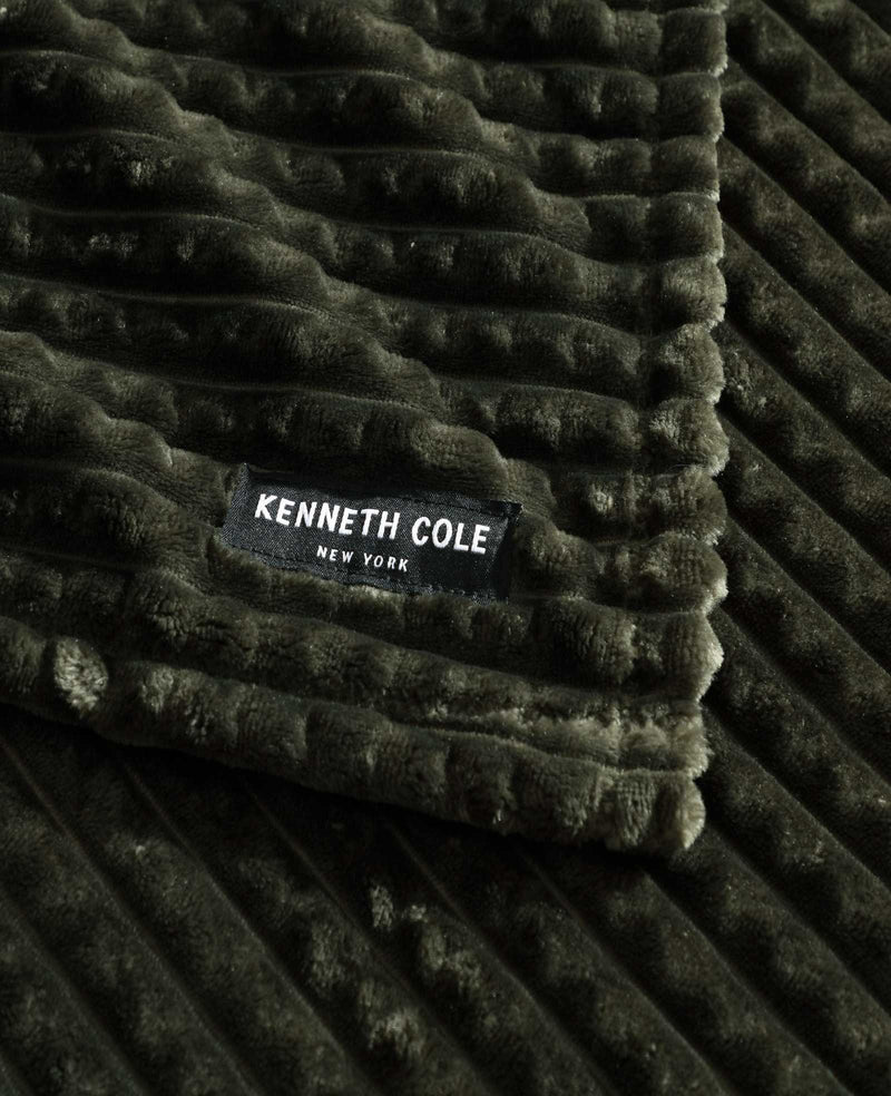Kenneth Cole - Textured Solid Throw Blanket Bedding