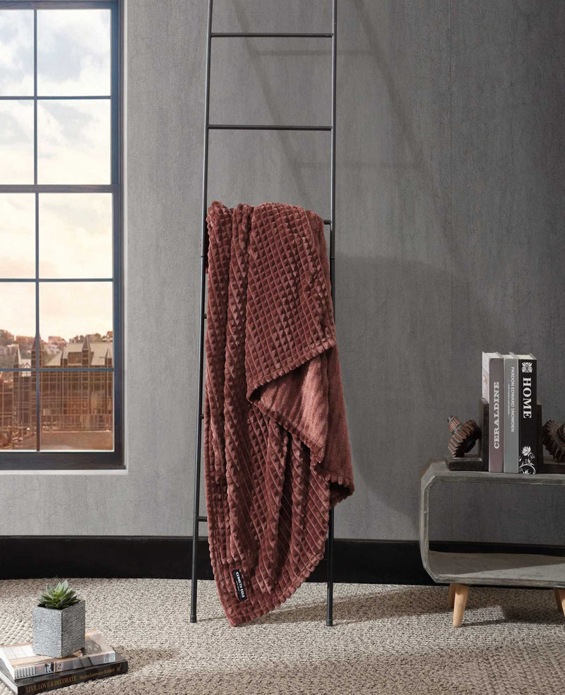 Kenneth Cole - Textured Solid Throw Blanket Bedding