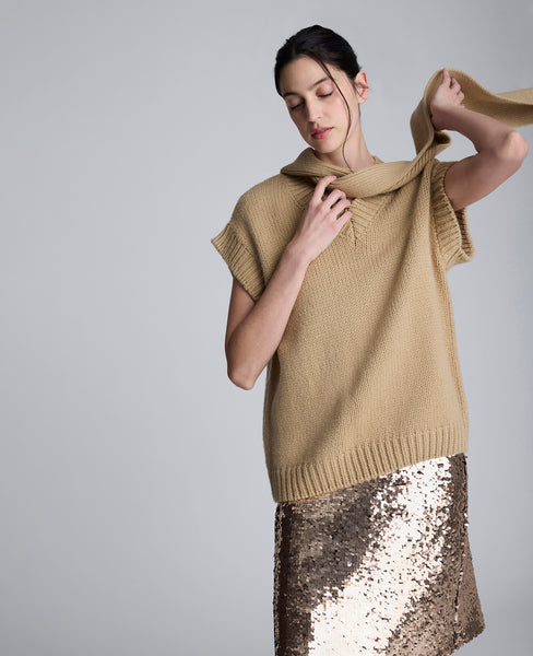 トップス THE RERACS SCARF COLLAR PULLOVER VEST トップス THE RERACS SCARF COLLAR PULLOVER VEST THE RERACS