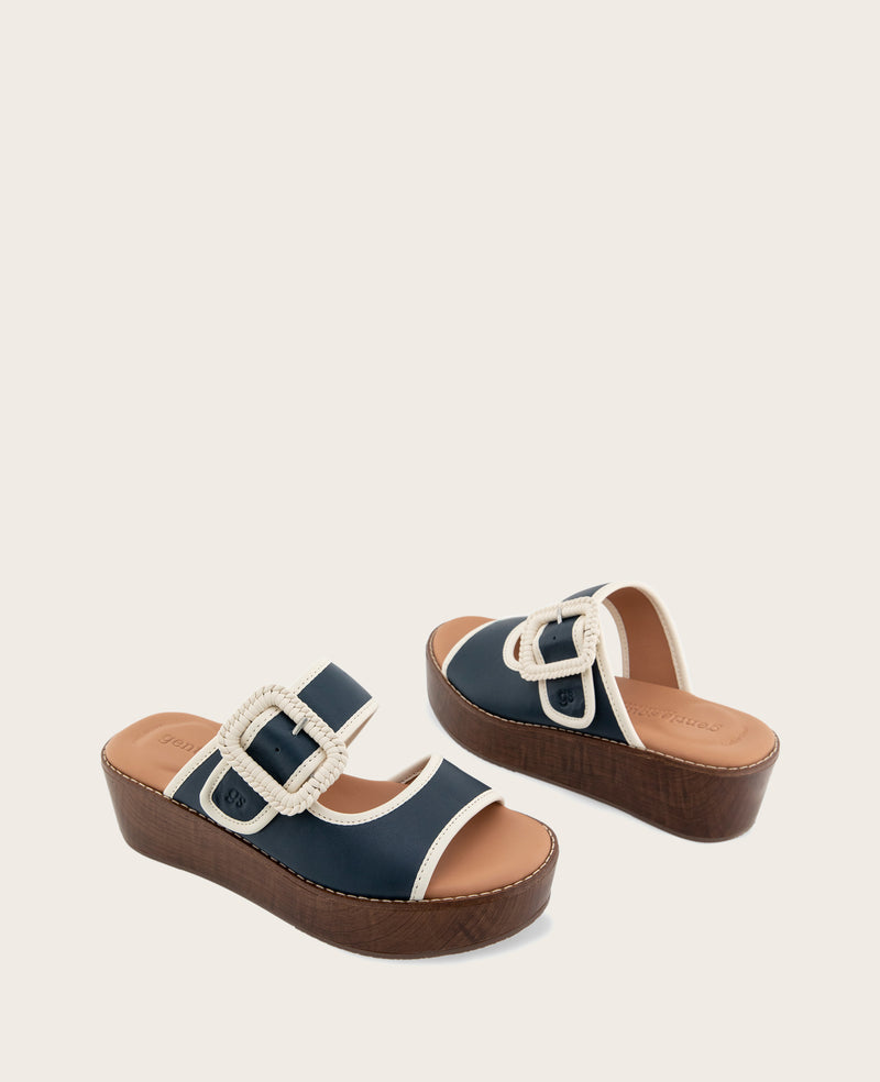 Kenneth Cole - GENTLE SOULS - Vadylin Leather Buckle Platform Sandal WOMENS SANDAL for Women